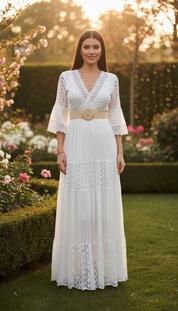 Ivory Moon Lace Dress