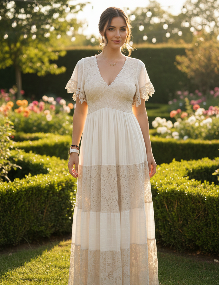 White Aura Maxi Dress