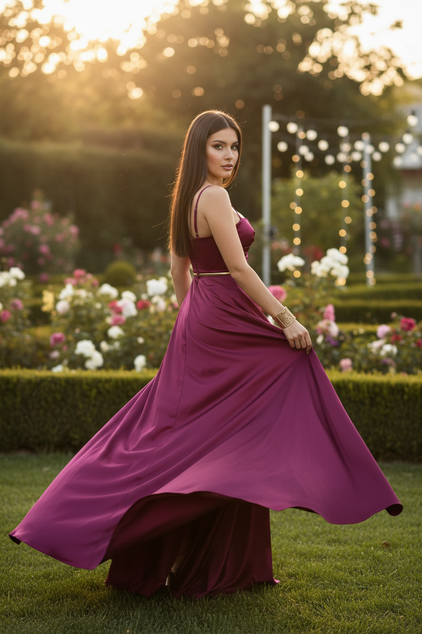 Satin Elegance Party Dress