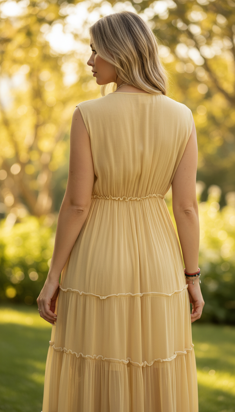 Golden Daydreams Boho Dress