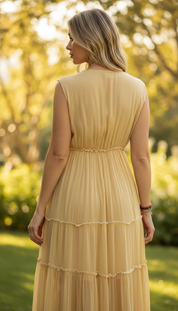 Golden Daydreams Boho Dress
