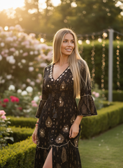 Solene Black Maxi Dress