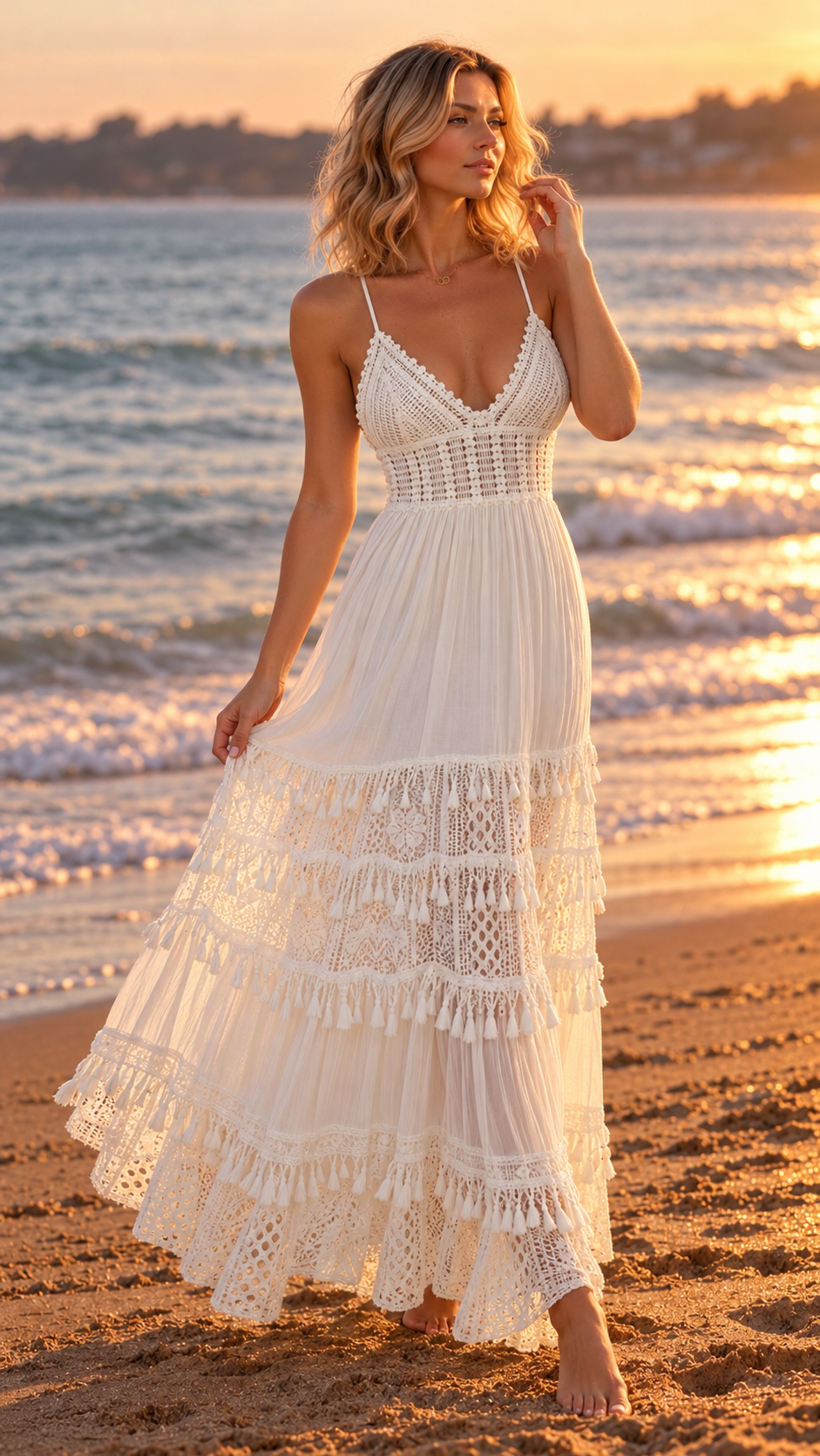 Ivory Dream Crochet Maxi Dress