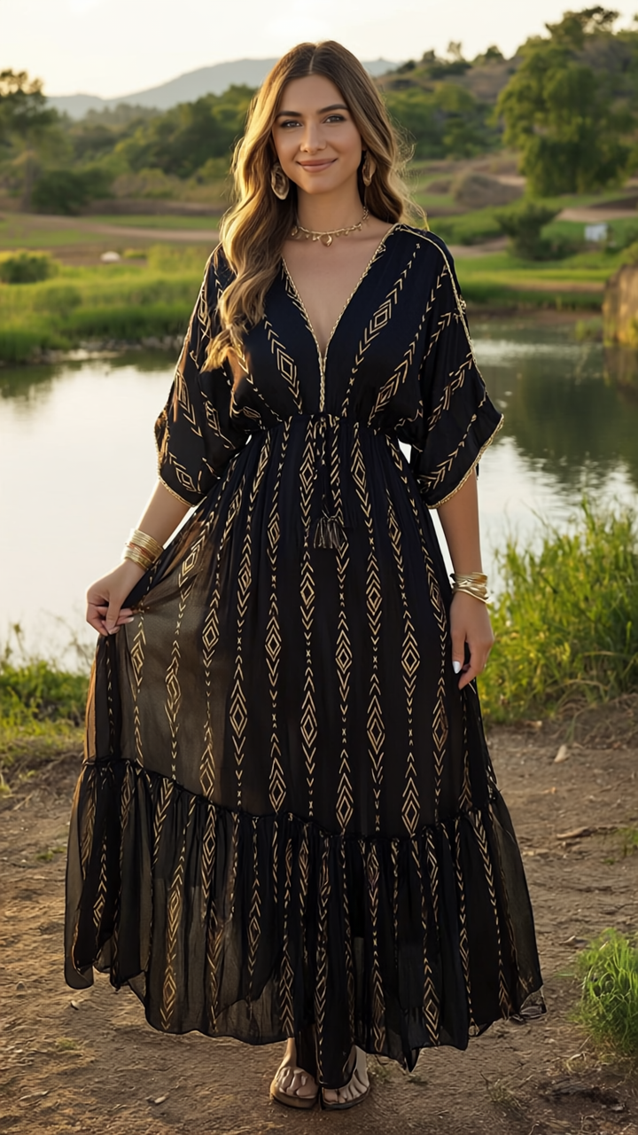 Midnight Muse Boho Dress