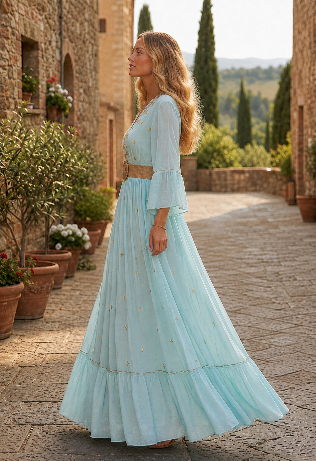 Anne Blue Maxi Dress