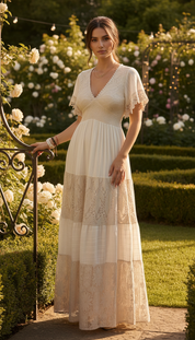 Beige Aura Maxi Dress