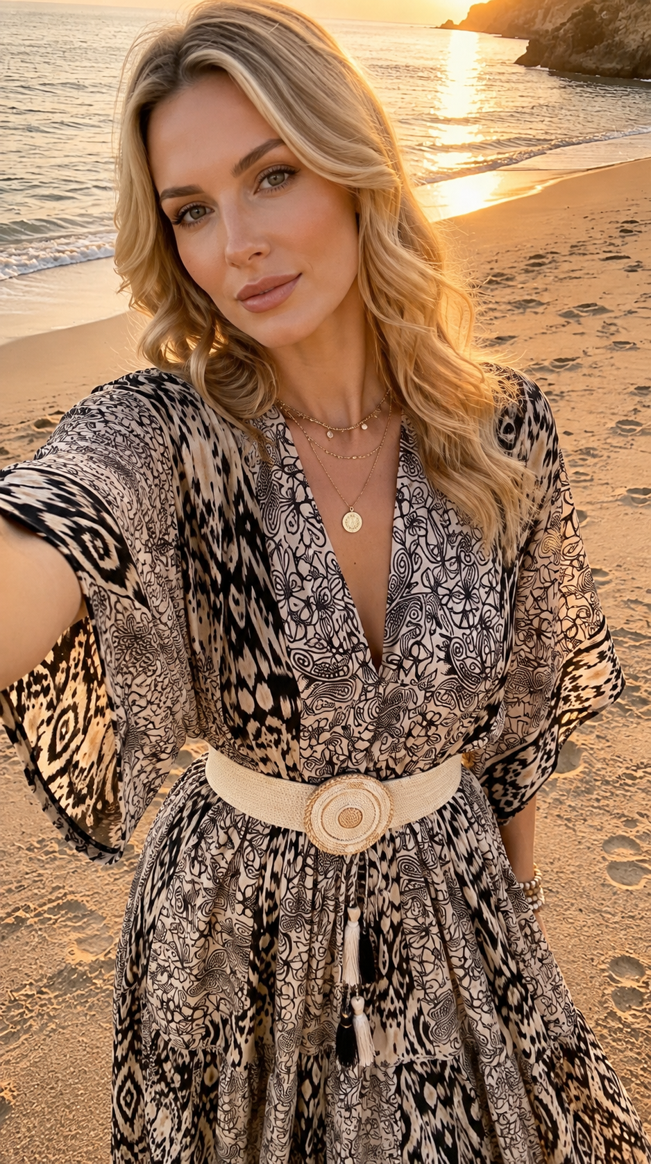 Elaria Black Silk Maxi Dress