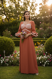 Terracotta Boho Maxi Dress