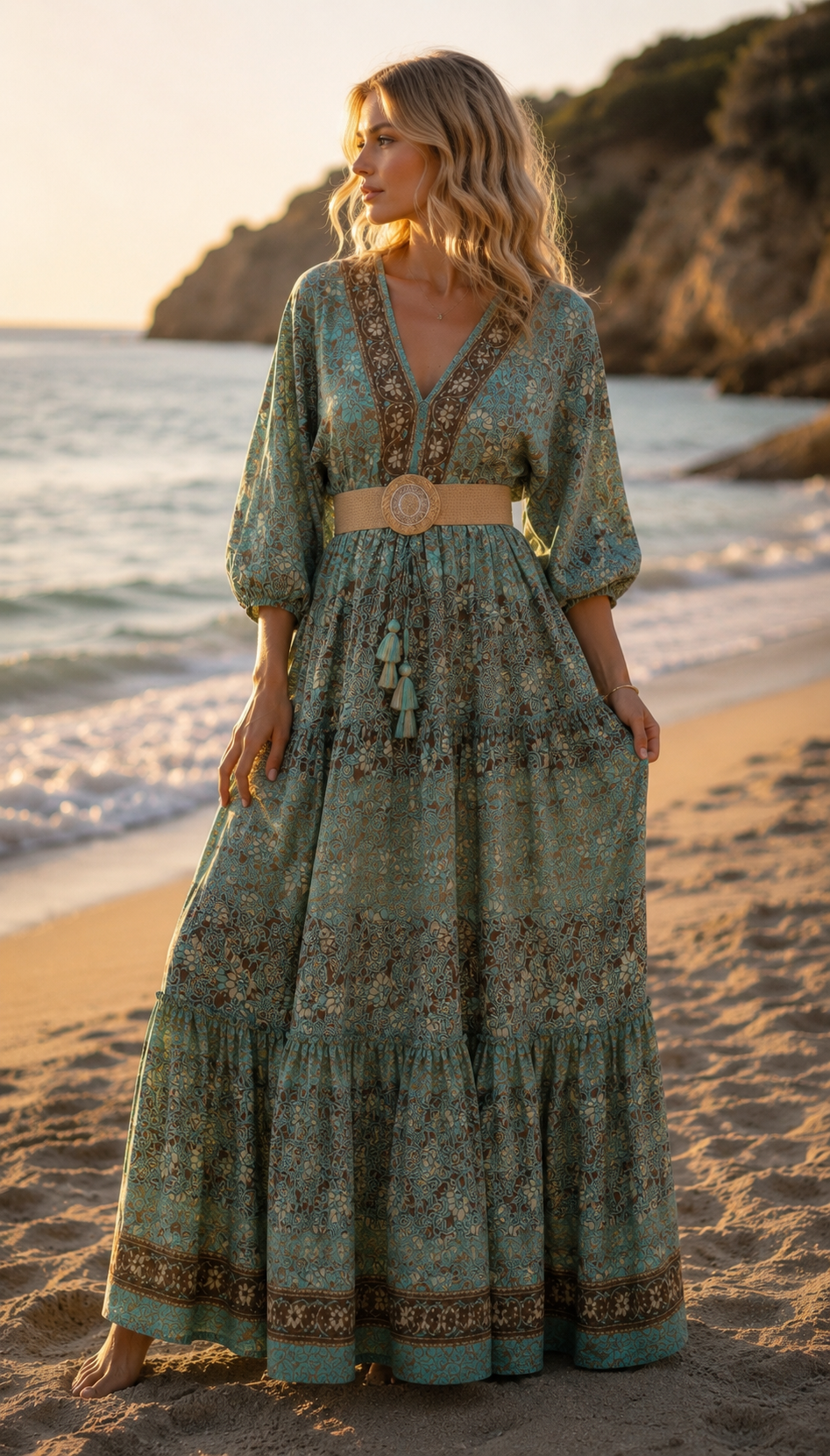 Elaria Silk Maxi Dress