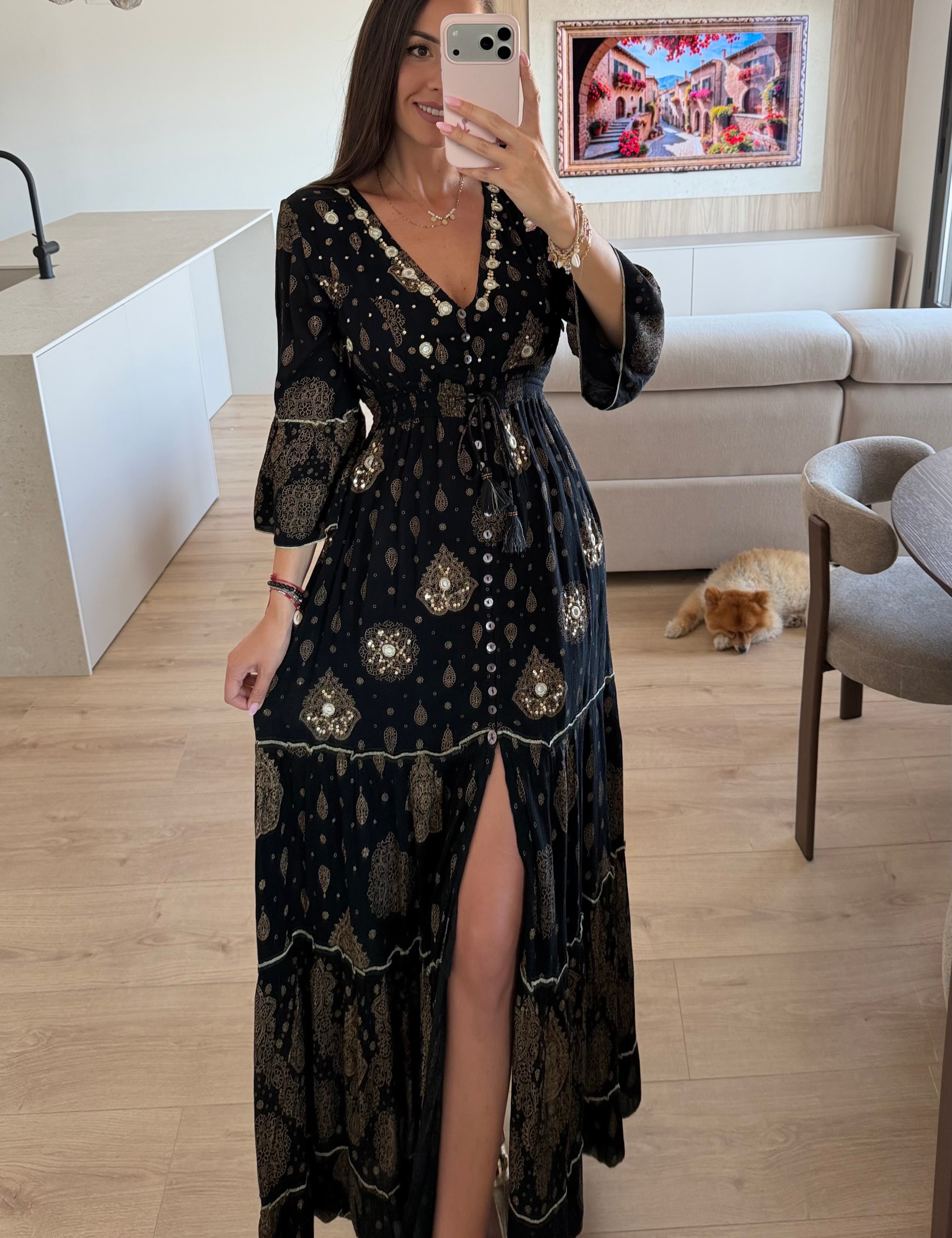 Solene Blue Maxi Dress