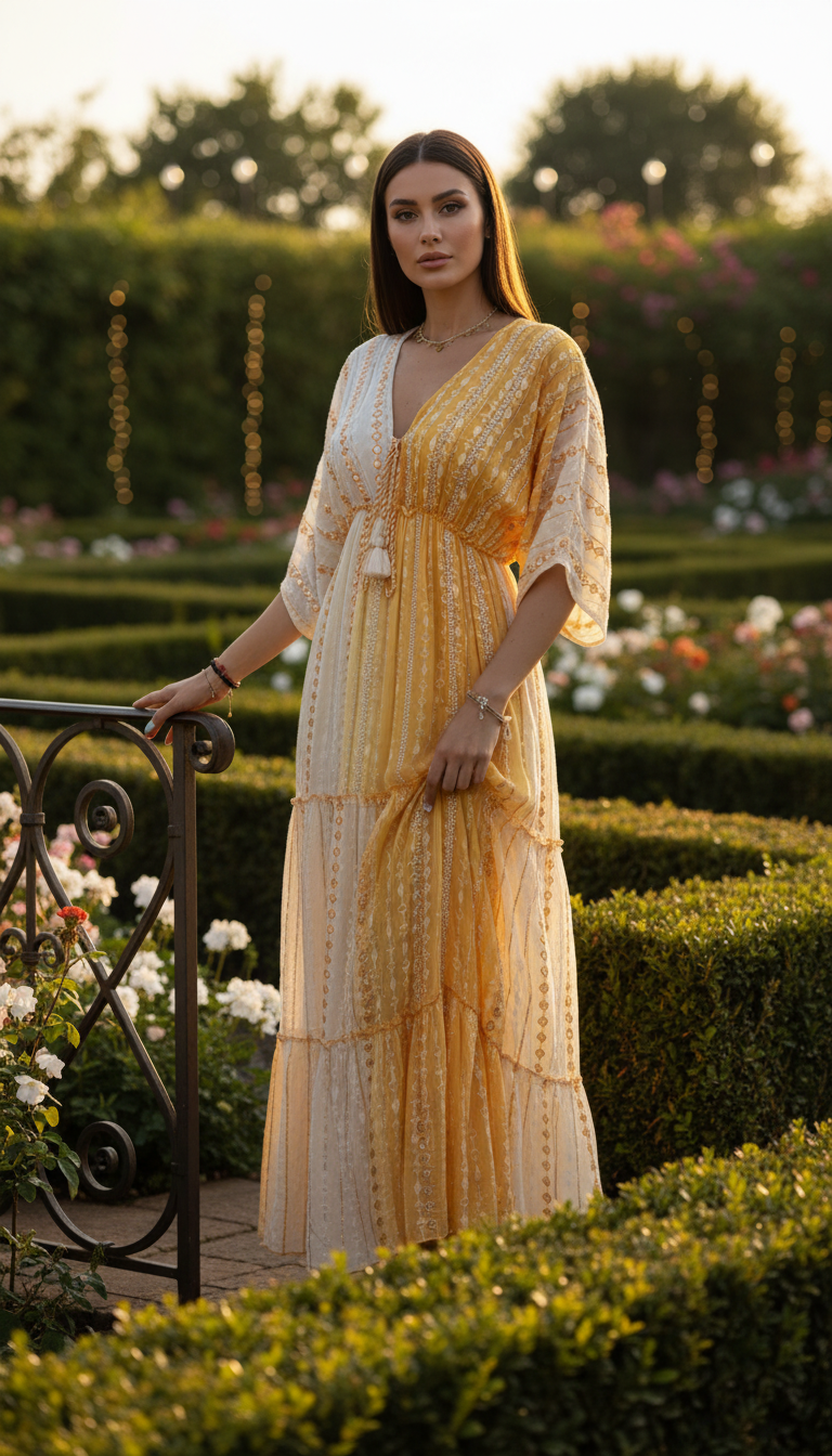 Golden Meadow Maxi Dress