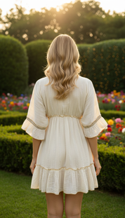 Soft Beige Mini Dress