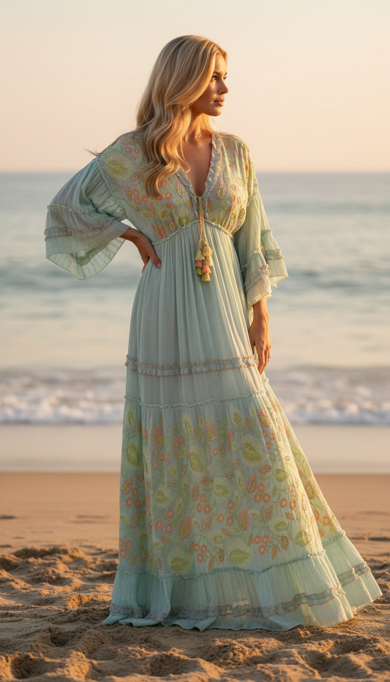 Mery Blue Maxi Dress