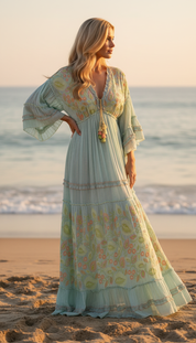 Mery Blue Maxi Dress