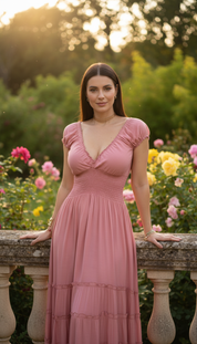Robe Bohème Rose Sérénité