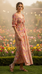 Das gesmokte Seidenkleid