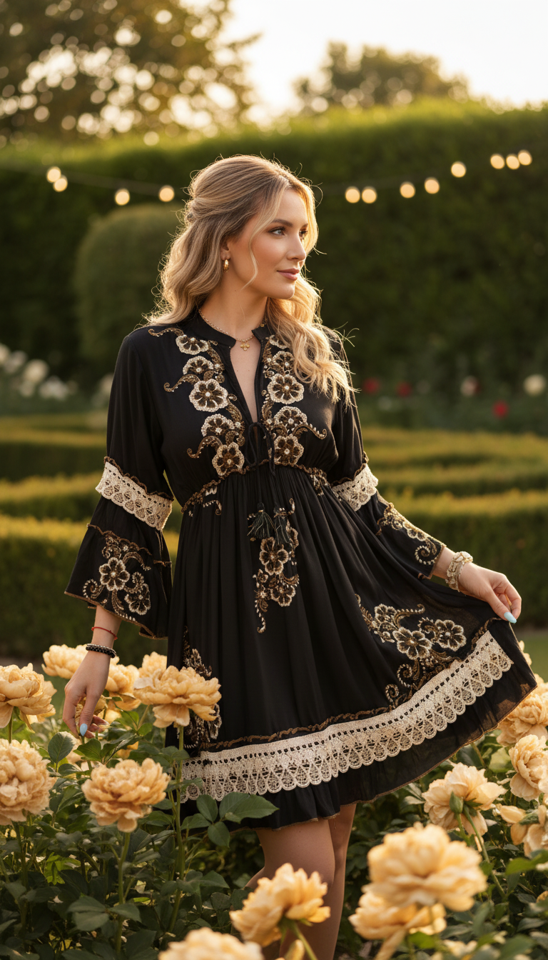 Eira Black Mini Dress