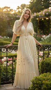 Maxikleid „Sonnenlicht Garten“