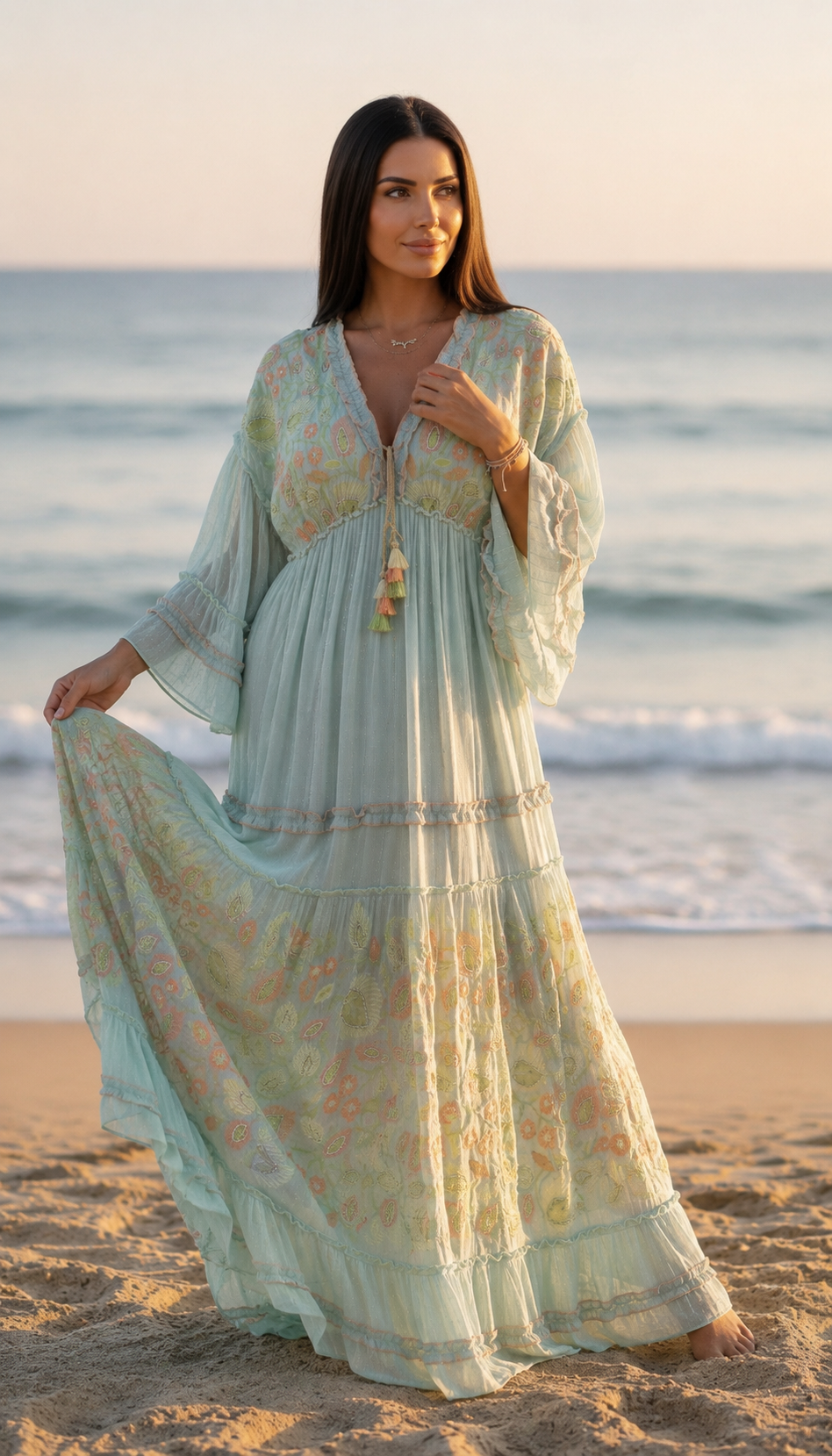 Mery Blue Maxi Dress