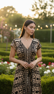 Aurelia Black Silk Dress