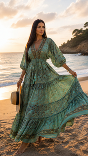 Elaria Silk Maxi Dress