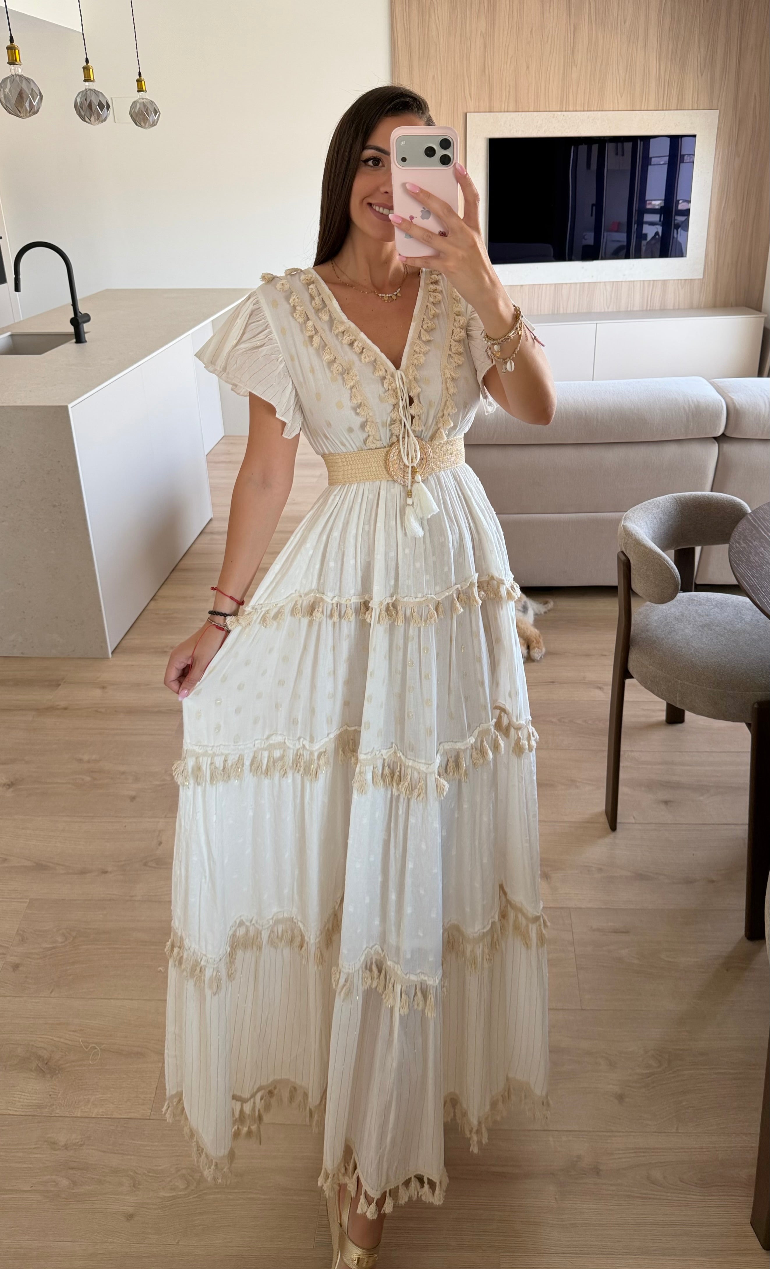 Elysia Tassel Maxi Dress