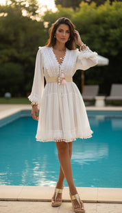 Sommerkleid aus Baumwolle im Boho-Stil