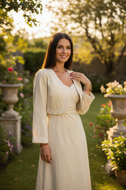 Organic Beige Boho Dress