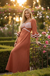 Terracotta Boho Maxi Dress