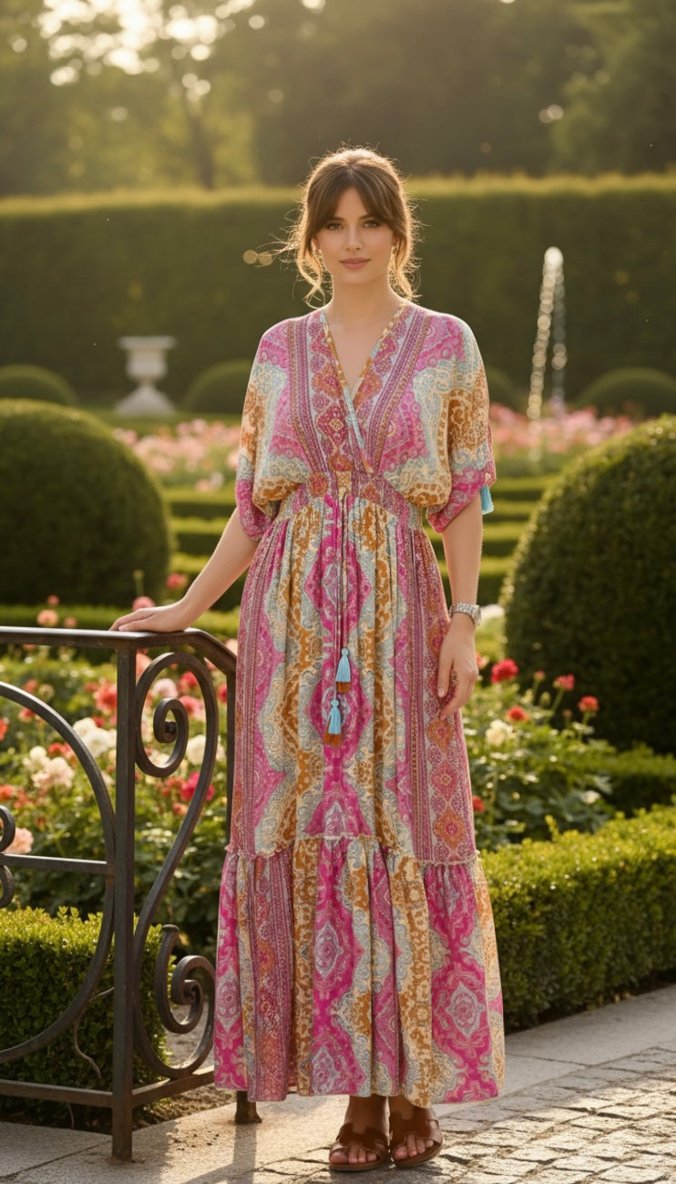 Seidenkleid „Himmlische Blüte“