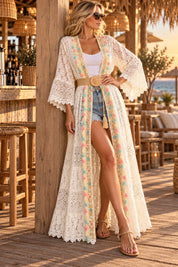 Ivory Soul Lace Kimono – Handcrafted Elegance