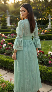 Sage Lace Dress