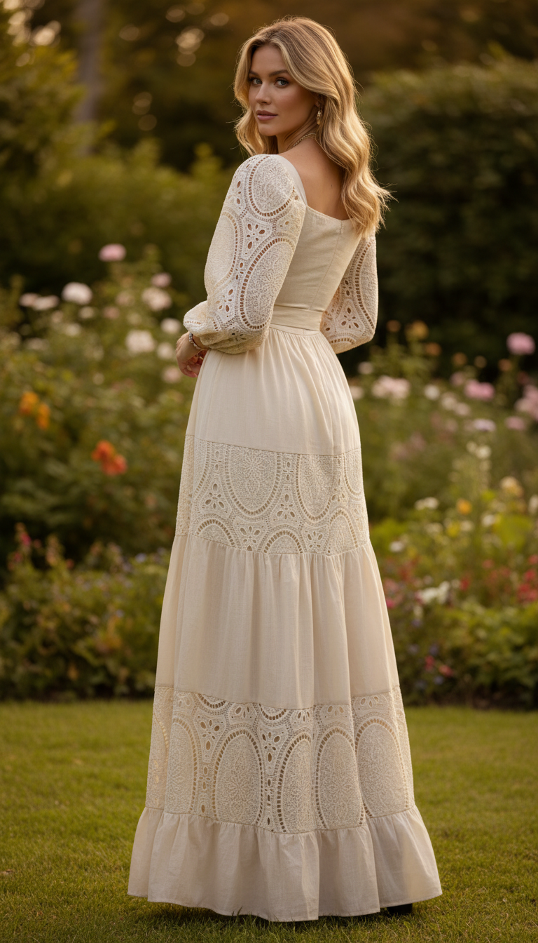 Robe maxi bohème Ivory Garden