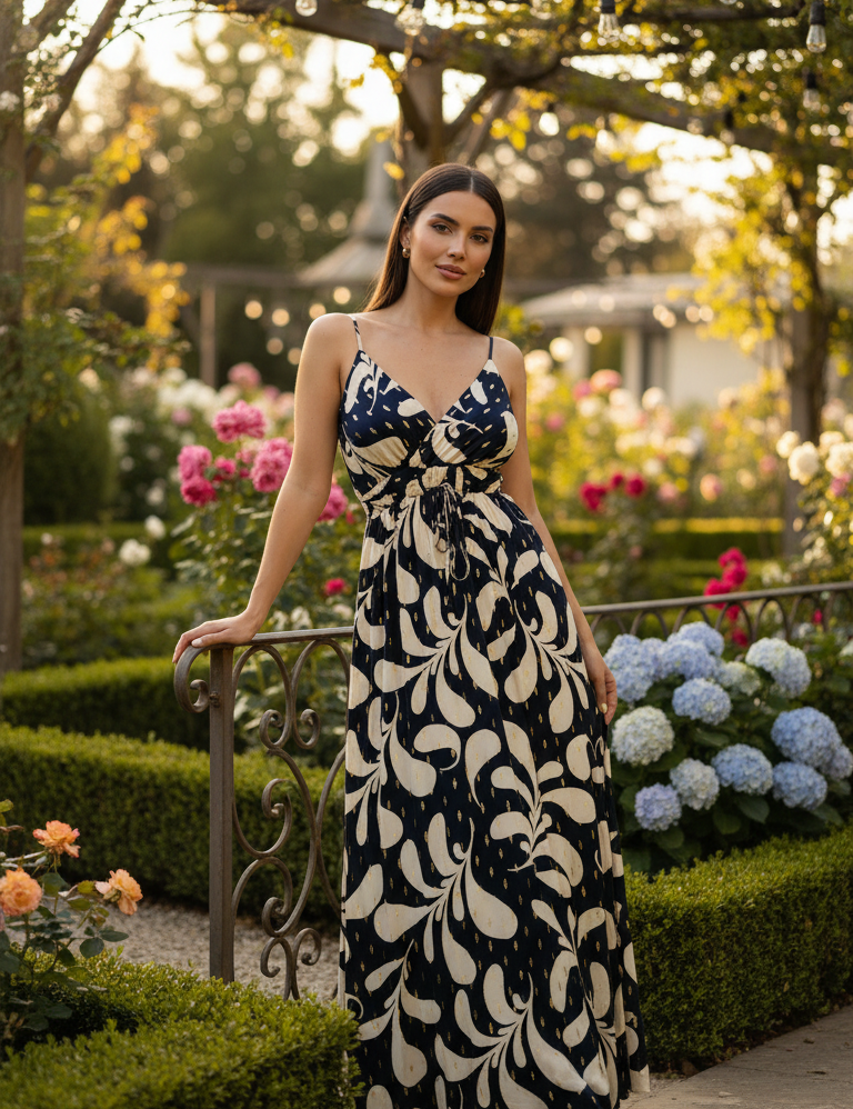 Robe longue bohème en viscose