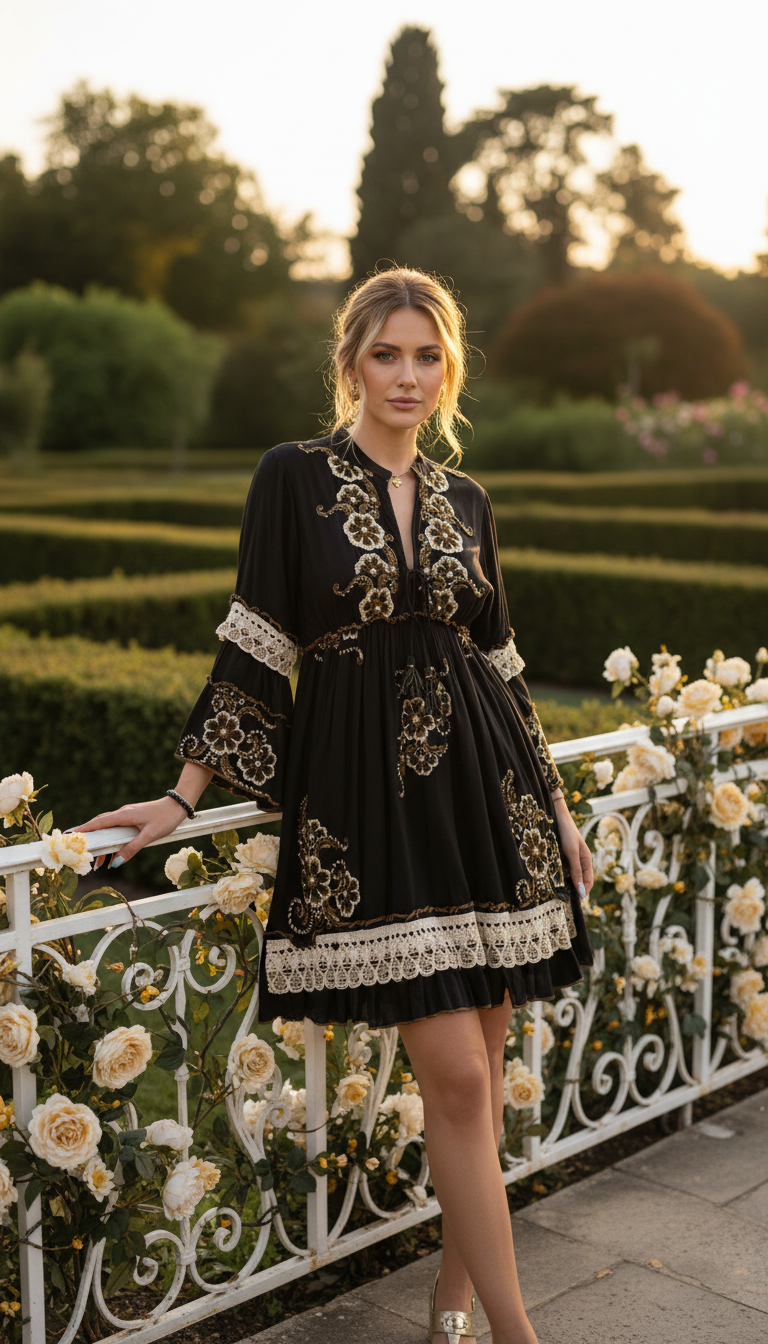 Eira Black Mini Dress