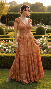 Robe longue en soie sereine