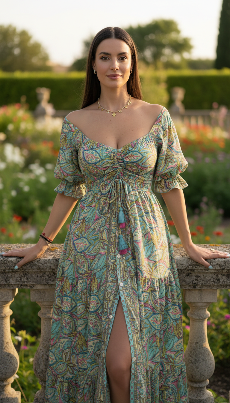 The Smocked Blue Silk Dress