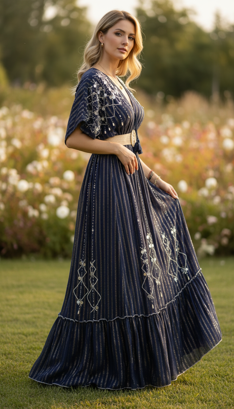 Robe longue Moonlit Garden