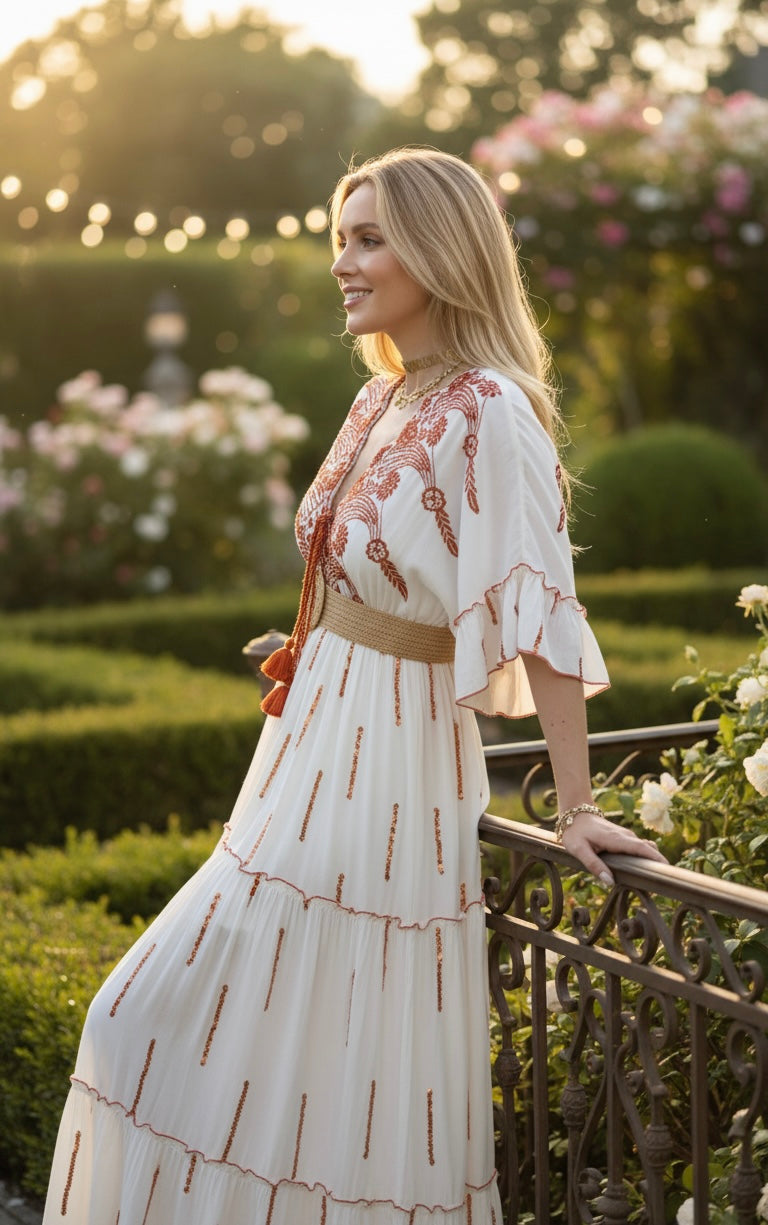 Amber Whisper Maxikleid