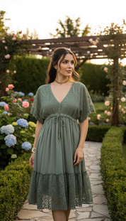 Lunar Dream Green Mini Dress