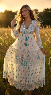 Floral Haven Boho dress