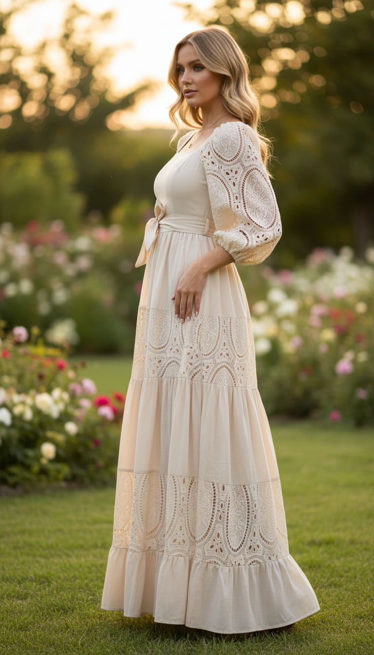 Robe maxi bohème Ivory Garden