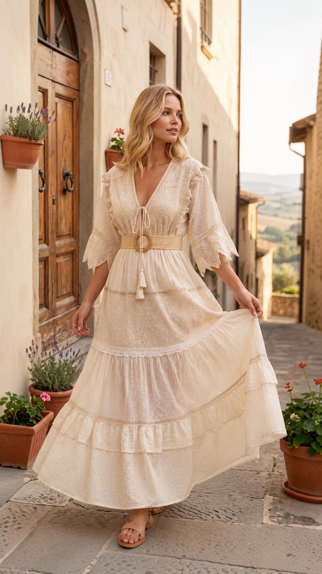 Serena Lace Boho Dress