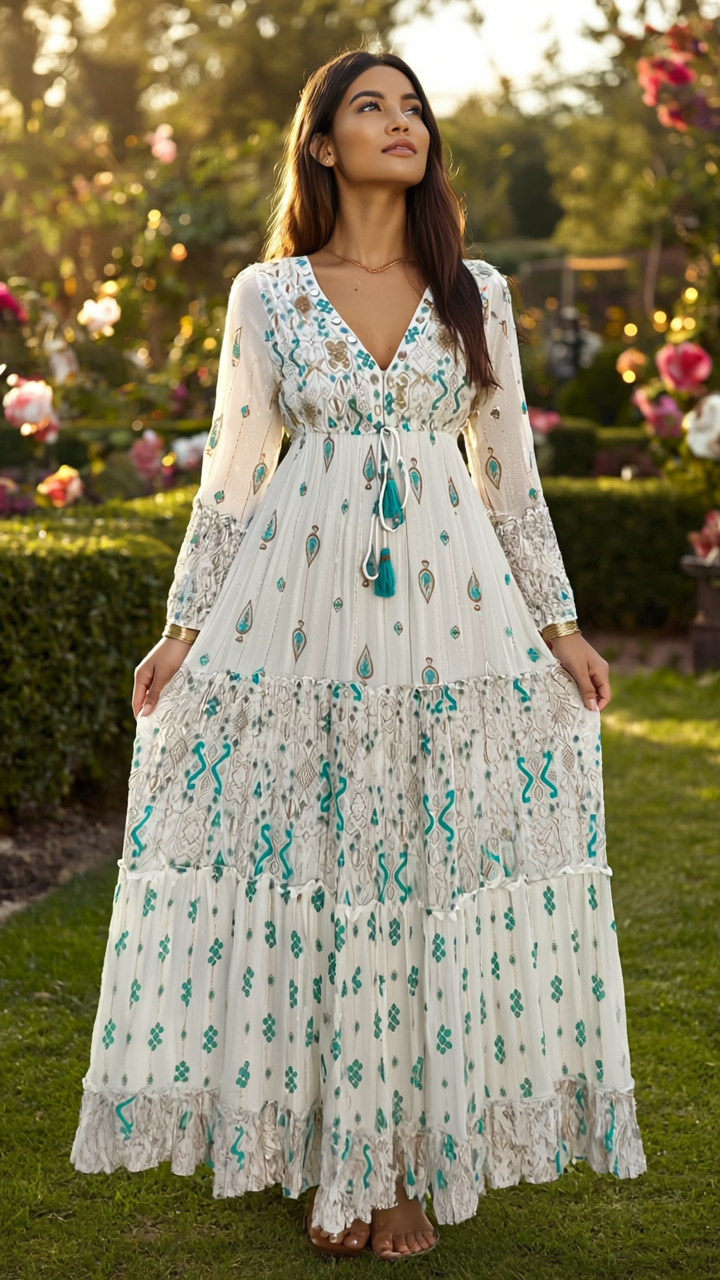 Floral Haven Boho dress