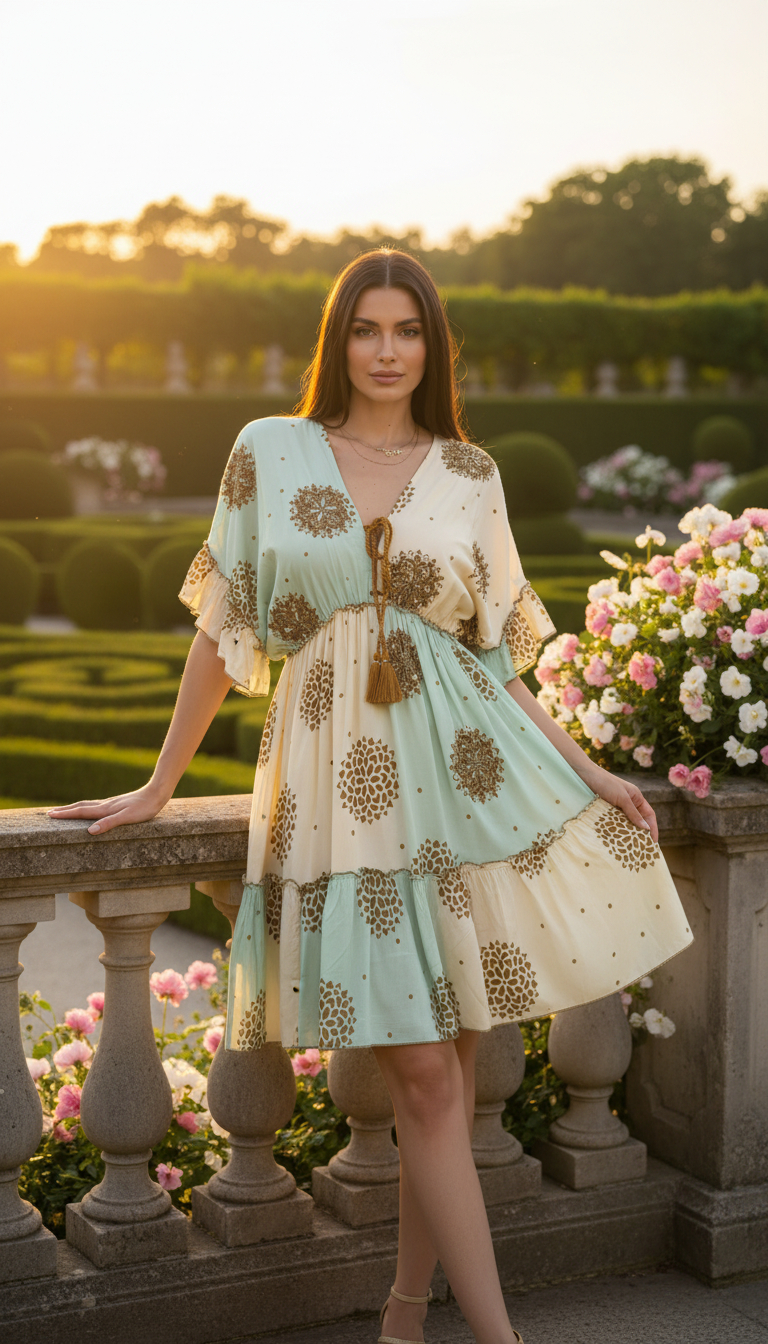 Bicolor Soft Garden Dress