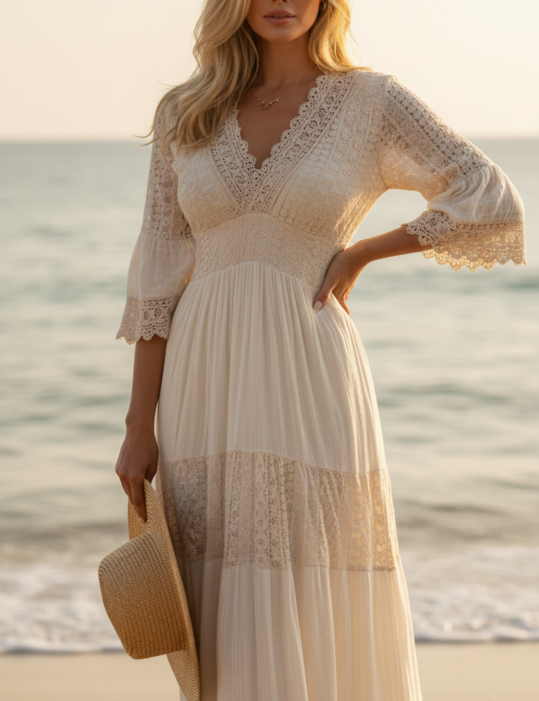 Robe en dentelle Ivory Moon