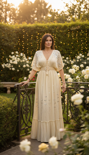 Maxikleid „Sonnenlicht Garten“