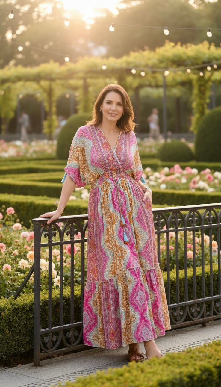 Seidenkleid „Himmlische Blüte“