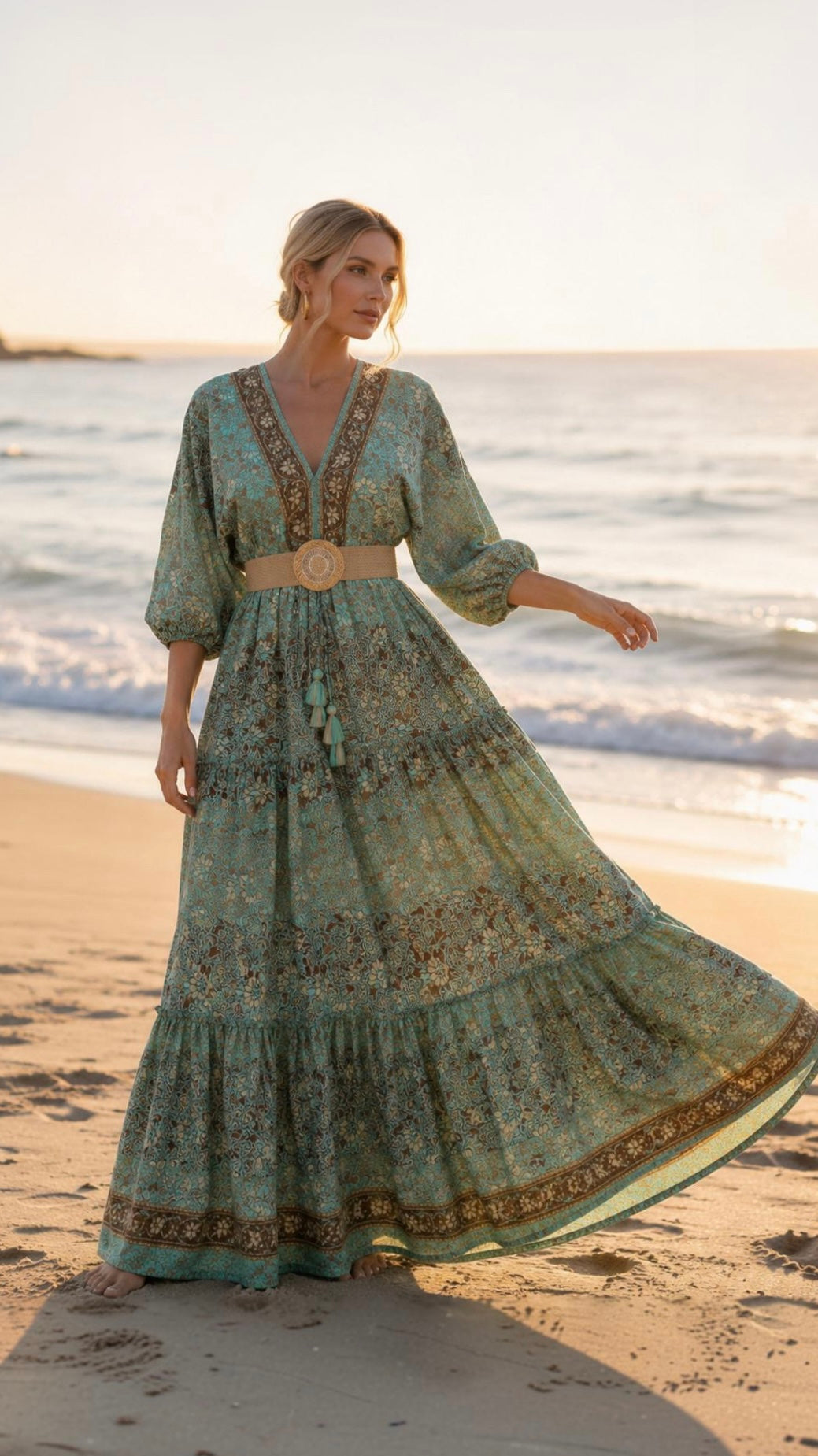 Elaria Silk Maxi Dress