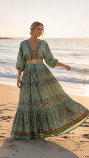 Elaria Silk Maxi Dress